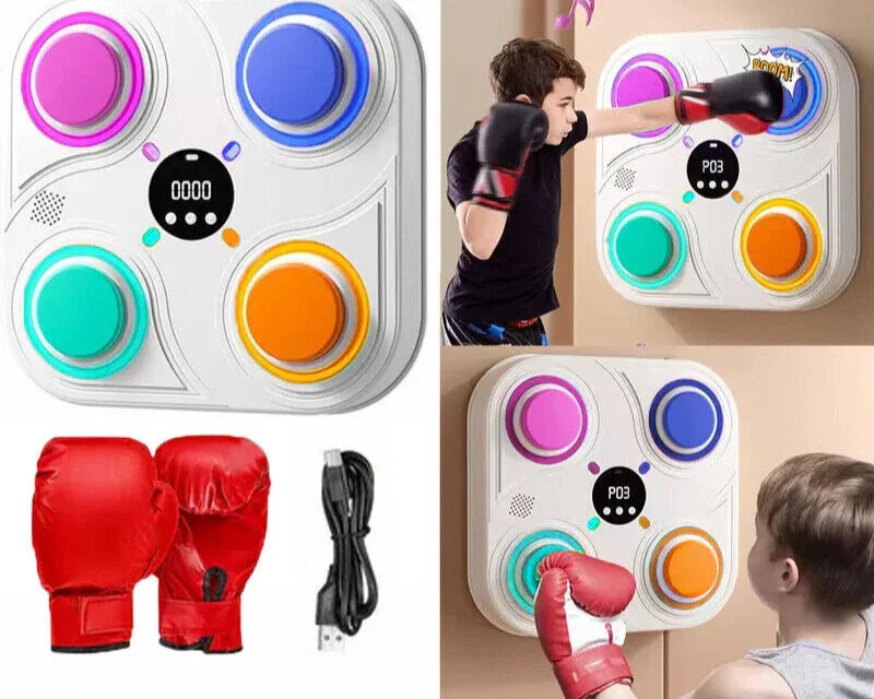 Punch Musical Lumineux™ – Frappez, Décompressez, Gagnez en énergie ! - Fitness